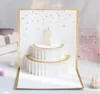 El-Yazılı 3D Doğum Günü Kartı DIY Hediye Beyaz Karton Yaldız Tebrik Kartları Düğün Davetiyeleri