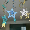 Party Decoration 7st Paper Garland Star Shape Banners Baby Shower Flickor Bunting Hängande Grattis på födelsedagen Julbröllop Heminredning