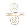 Filigran Swirl Gypsy Boho Armband Górna ramię Bransoletka Mankiet Bransoletka Spirala Armilet Armlet Circle for Women Girls Dance Jewelry Q0719