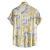 Verão Moda Camisa de Praia Hawaiiana Marca Manga Curta Quick Seco Tropical Aloha Camisas Casuais Feriado Vestuário 3xL 210522