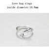 Kluster Ringar Design 925 Sterling Silver Creative Personality Omfamning av kärlek Par Arms Ring Öppna en trevlig smyckengåva