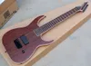 Factory Outlet-7 Strings Red Brown Electric Guitar with Matte Paint,Rosewood Fretboard,24 Frets,Customized Color/Logo available