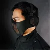 50pcs 15 Color Outdoor Foldable Half Face Mask with Ear Protection Tactical Low-carbon Steel Airsoft Shooting Cycling Mesh Breathable Masks