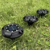 Dekorativa blommor kransar 1 st Solar Powered Ground Light Waterproof Garden Pathway Deck Lights med 8 LED-lampa för Home Yard uppfart