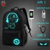 Luminous Teenagers School Bags Large Capacity Boy's Backpack Girls Waterproof Traveling Men's Casual Bag
