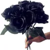 black artificial silk roses