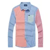 Mäns avslappnade skjortor 2021 Faconneble Classic Striped Man Blue Trendy Camisa Masculina Homme Men mode Tops M-XXL315H