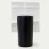 15oz 20ozブラックストレートスキニータンブラーマット漏れ防止ステンレススチール製の水カッププラスチックとふたのドライビングカーマグカッグ高品質