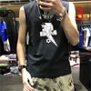Men's Summer Linen Short Sleeve T-Shirt Casual Set Trend Korean Clothes 210420