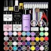 Kits de arte unhas kit de acrílico Nails Powder Manicure Set Profesional com dicas de escova de monômero líquido para extensão2518672