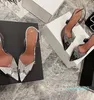 2021 Frühling und Sommer Kristall Schmetterling PVC Schuhe mit hohen Absätzen importiertes Material Echte Ledersohlen 7-9 cm Größe 34-40 Frau