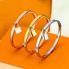 Fashion bracelets for teen girls lock bangles silver gold rose high quality stainless steel Never fade anniversary gift womens mens bangle charm bracelet jewelry