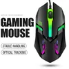 Мыши USB Wired Gaming Mouse RGB 4 Colors Led Light 1200 DPI 3D -кнопка нельская ролика Gamer Mose для домашнего офиса Home227000262