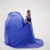 Elegante Umstandskleider für Fotoshooting, sexy V-Ausschnitt, schulterfrei, Schwangerschafts-Fotografie-Kleid, Party-Maxikleid für schwangere Frauen, 832 V2