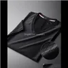 Tees S Kleidung Kleidung Drop Lieferung 2021 Black Herren T-shirts Drachen Skala Seidig Stoff T-Shirt Mode Dunkelkorn V-Ausschnitt Slim Kurzarm M