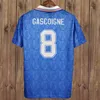 95 96 Laudrup Retro Mens Futbol Formaları Albertz Gascoigne McCoist Ferguson Ev Mavi Uzak Futbol Gömlek Kısa Kollu Üniformalar