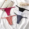 Kadın Panties Finetoo 3pcs Set Sexy Low-Rise Gölgeler Kadın Bikini T-Back UNDANTS M-XL Kadın G-String Panty Ladies Thong 260o