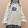 여자 스웨터 여성의 일본어 귀여운 네이비 칼라 랜턴 긴 소매 스웨터 캐주얼 사랑스러운 bowknot 패턴 소프트 걸 풀오버 점퍼