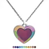 Heart Color Changing Temperature Sensing Mood Necklace Pendant Women Children Necklaces Fashion Jewelry Gift Will and Sandy