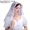 Bridal Veils Chapel Veil Mantilla Latin Mass Flower Embroidered Head Covering Lace Edge Scarf For Confirmation Baptism 2 Colors6295169