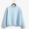 Kobieta bluzy słodkie koreańskie dzianinowe pulourki grube zimowe cukierki kolor luźne bluzy solidne damskie ubranie 220217