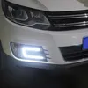 Car Headlights 1pair Styling COB LED DRL Daytime Running Light Auto DC 12V Bright External For Driving Fog Lamp