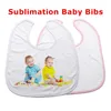 Оптовая! Сублимационные белые чистые Baby Bibs теплопередача Saliva полотенце 11 * 12,5 дюйма одиночная для сублимации A12