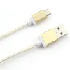 Micro USB-data Synkronisering Laddare Kablar Ledad obruten Metal Connector Strong Braid 1,5m 5Feet Cable