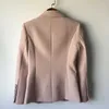 Veste de créateur de mode de haute qualité pour femmes, boutons de lion en métal, blazer à double boutonnage, manteau extérieur, taille S-XXL 211006