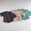 T-shirt a maniche corte per bambini Estate Nuovi ragazzi e ragazze coreani T-shirt girocollo comoda in cotone semplice multicolore G1224