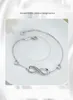Damen-Charm-Armband aus 925er-Sterlingsilber, Unendlichkeitsherz, endlose Liebe, Symbol, verstellbares Armband, weißvergoldet, Schmuck für Frauen und Mädchen