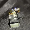 Обручальные кольца из нержавеющей стали модный Циркон Серебро Цвет Аметист Аквамариновое кольцо для женщин Подарочный подарок