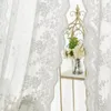 Tende per tende Tende trasparenti in pizzo bianco europeo per soggiorno Decorazioni per la casa in tulle floreale