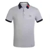 2022g Mens camisetas Luxo polo novo clássico listrado bordado camisa de algodão branco preto designer polo