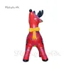 Outdoor Christmas Decorations Red Inflatable Reindeer 5m Xmas Character Cartoon Animal Blow Up Rudolph For Parade Show