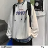 Privathinker Spring Men Casual Sweatshirts Harajuku 1997年のプリント男性の特大パーカー韓国人カジュアル緩いプルオーバー210715