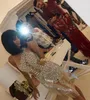 Вечернее платье Женское платье без рукавов кисточка с коротким рукавом False See-сквозь колено юбка Yousef Aljasmi Kim Kardashian Kylie Jenner Kendal