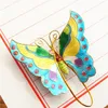 Handmade Cloisonne Enamel Colorful Butterfly Pendant Keychains Key Holder Charms Insect Ornaments Christmas Tree Hanging Decor Gift