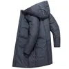 Solide hiver Parka hommes coupe-vent imperméable hommes veste décontracté épais chaud Plus velours vers le bas vêtements d'extérieur mince surdimensionné manteau 210524