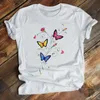 Frauen Kleidung Cartoon Schmetterling 90s Kurzarm Sommer Mode Kleidung Drucken T-shirt Weibliche T Top Grafik T-shirt frauen