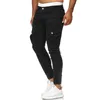 Mäns byxor Joggers Män Casual Svart Regular Sport Slim Fit Solid Byxor Running Sweatpants Masculina