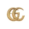 Luxury Brand Designer Lettere Spille Famose lettere Spille Nappa Spilla di perle Spilla con strass Accessori per gioielli
