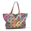 Bolso HBP de moda para mujer, bolso con láser arcoíris 3D, cubo plegable de Rubik, geometría, gran capacidad, variedad, bolsos de hombro sinfónicos