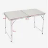Garden Sets 4Ft 48 inch Portable Multipurpose Folding Table in White for Camping Party Indoor Home Use ZWL269