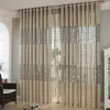Modern Shade Net Window Sheer Curtain for Living Room Bedroom Kitchen Blinds Window Treatments Fabric Avanced Aollow Curtain 210712