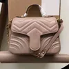 Sac de concepteurs Herringbone Soft Double Lady en forme de coeur Guhnf Brave à épaule en cuir matelassé Chaîne crossbody Femmes Handsbag Qoxph 295n