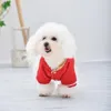 Hundkläder Pet Winter Cotton Coat för hundar Vindtät valp varm förtjockning Kostymfärgade lappade tillbehör med kashmirfoder