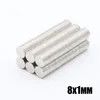 50pcs N35 Round Magnets 8x1mm Neodymium Permanent NdFeB Strong Powerful Magnetic Mini Small magnet