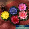 5Pcs Artificial Floating Water Lily EVA Lotus Flower Pond Decor 10cm Red Yellow Blue Pink Light Pink Pool Simulation Lotus Factory price expert design Quality Latest