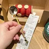 Gold Starbucks Stainless Steel Spoons Coffee Milk Small Round Dessert Mixing Fruit tea Spoon Factory Supply